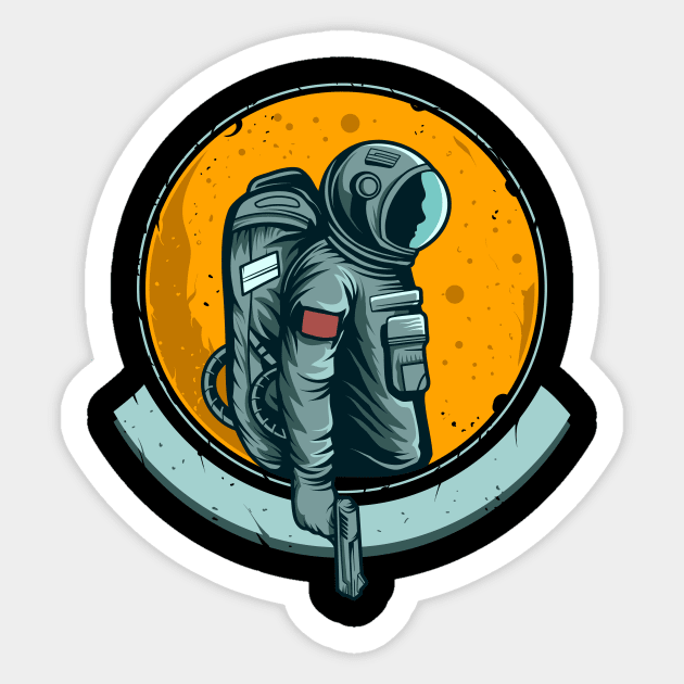 Space warrior Sticker by Frispa